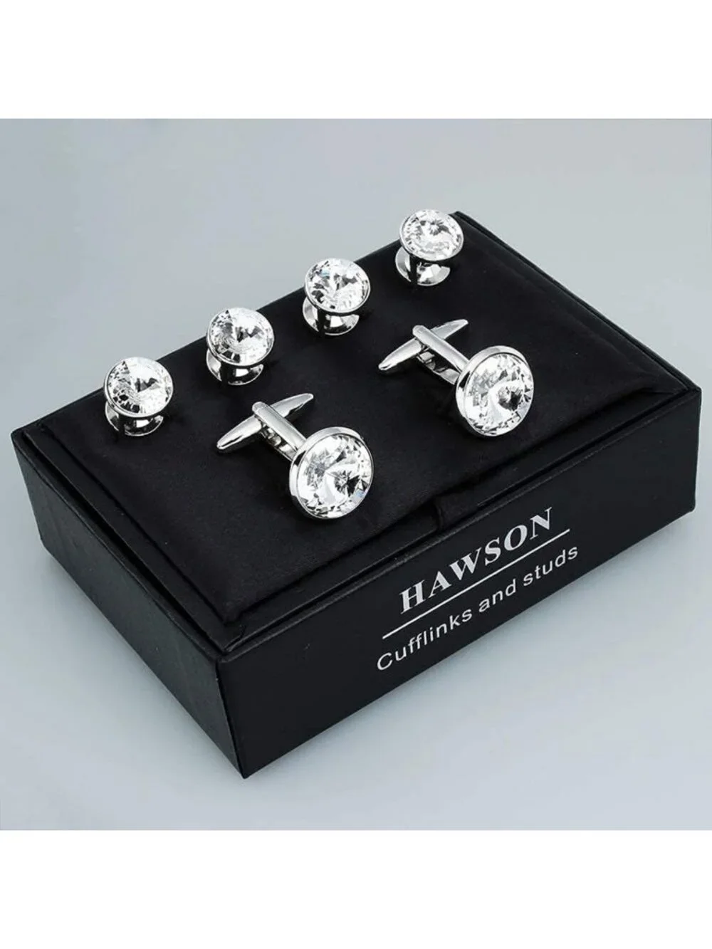 Elegant Cufflinks & Shirt Studs Set for Men - Gift Boxed Jewelry for Weddings